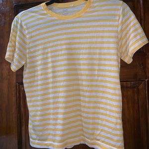 Stripped yellow and white shirt